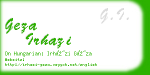 geza irhazi business card